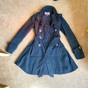 Pea coat dark grey